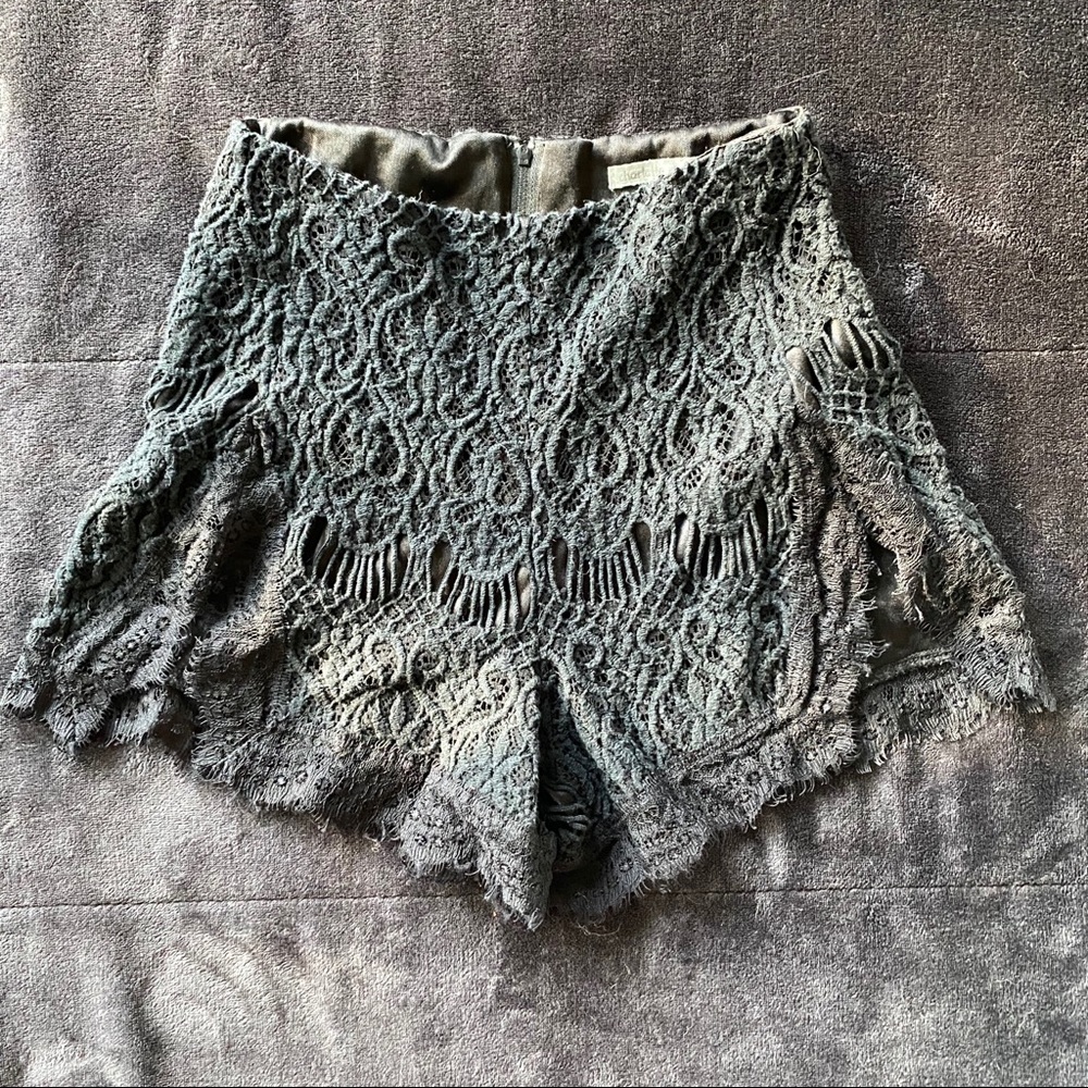Black lace shorts